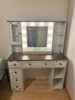 Farmhouse style Backlit Vanity