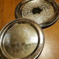Older Silver trays... $10 each or $25 for all 3.