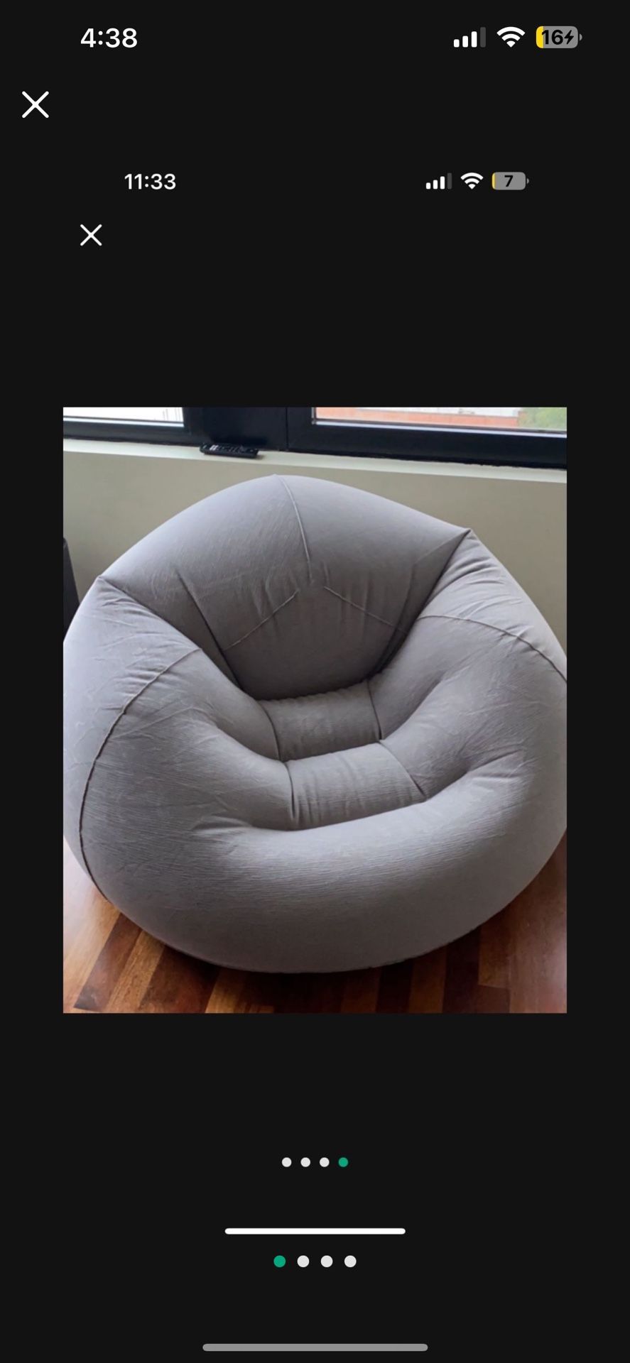 Inflatable “Bean Bag” Chair/  Movie Night Or Room Chair