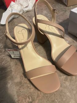 Jessica Simpson Nude Block Heel Sandals