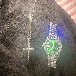 watch and necklace set