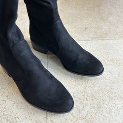 Charles David Gammon Microsuede Over The Knee Boots Black Size 7.5M