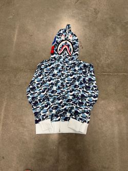 Bape Light Blue Zip Up Hoodie