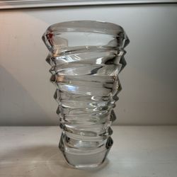 NACHTMANN DECO LOOK SPIRAL SWIRLED VASE 10in 