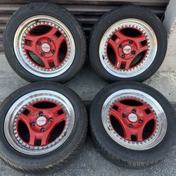 Yokohama Super Advan three piece wheels 16 inch 4 on 114.3mm JDM