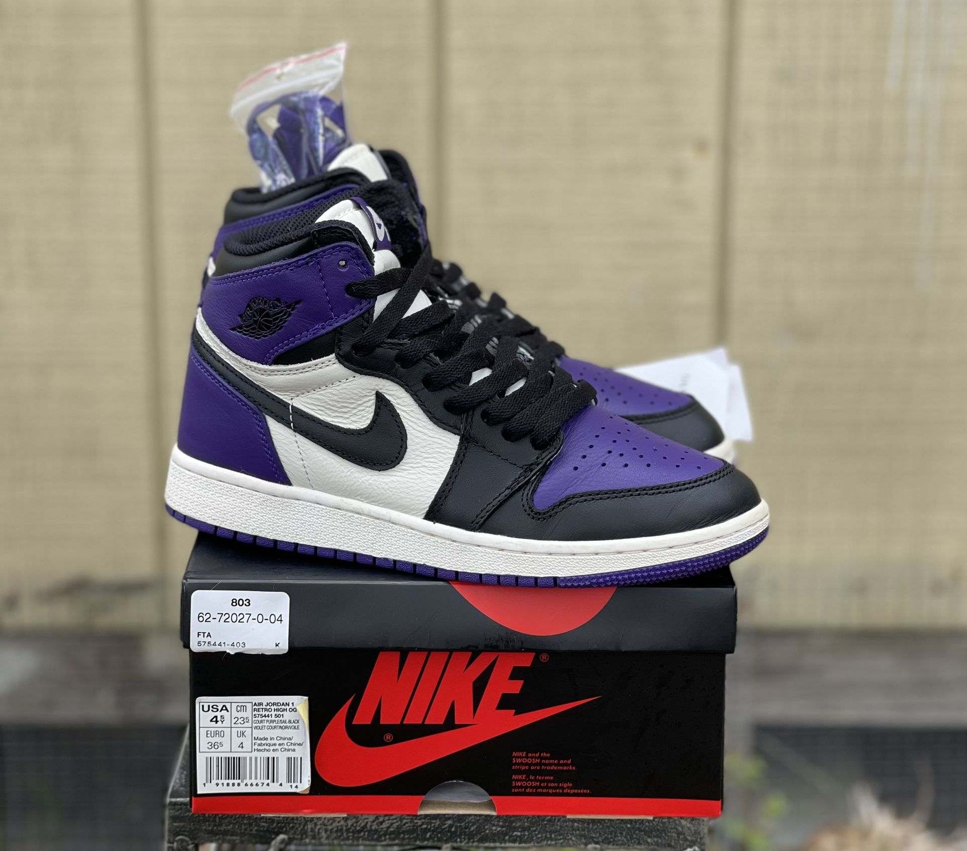 🔮🔥🟣Jordan Court Purple GS Size