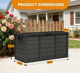 75-Gallon Outdoor Storage Box – Brand New, Waterproof, Heavy-Duty