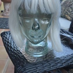 Plantuim Blonde Hair Wig White Blonde