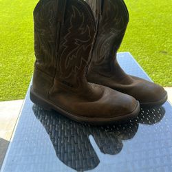 Cowboy Boots Brown Size 13W Steel Toe