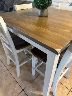 Farmhouse Counter Height Dining Table with Chairs