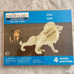 3D Puzzle Lion Wood New 