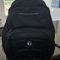 Six Pack Fitness Elite Voyager 500 Gym Backpack Meal Prep System (Backpack and Removable Cooler)