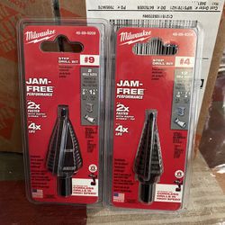 MILWAUKEE STEP DRILL BITS#9 And #4 ((( Read Description Please )))