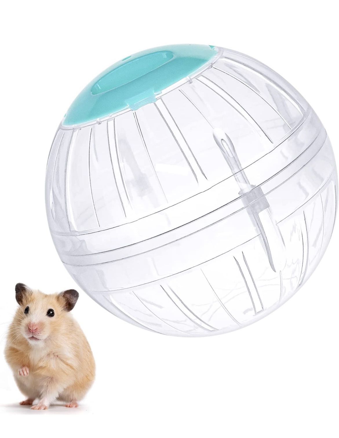 Hamster Exercise Ball, 5.7 Inch Transparent Hamster Ball Running Hamster Wheel for Dwarf Hamsters Small Pets to Reduce Boredom and Increase Activity