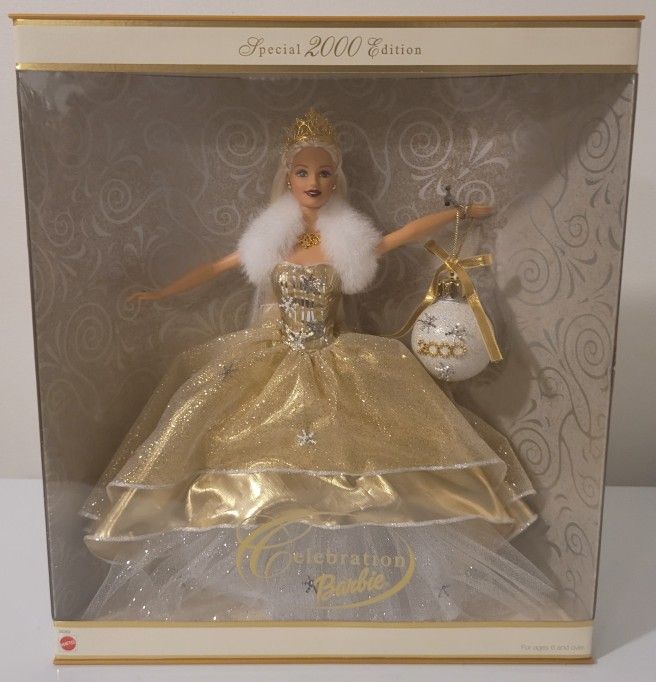 Special 2000 Edition Celebration Barbie Doll by Mattel (2000) NIB w/Ornament