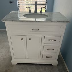 White Marble Countertop Vanity