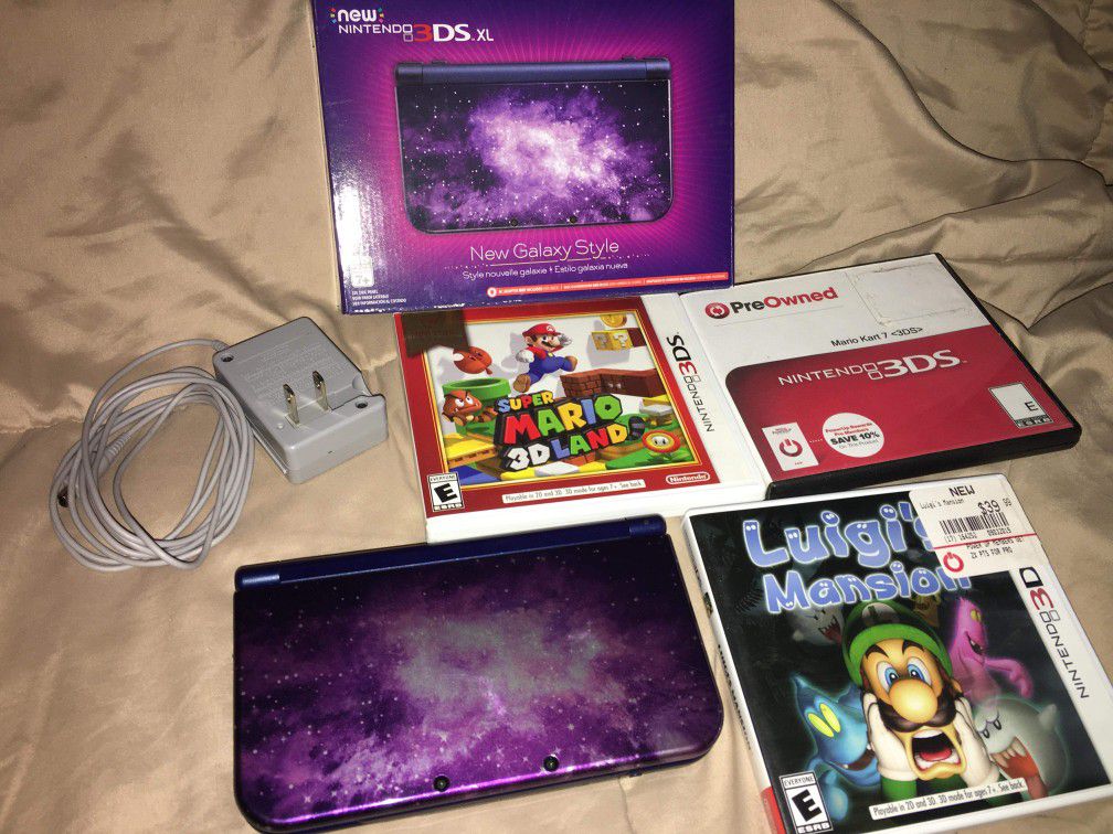 Nintendo 3DS XL (Galaxy) + Games