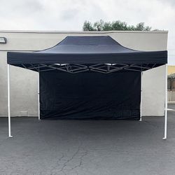 (Brand New) $170 Heavy-Duty Canopy 10x15 FT with (1) Sidewall, Ez Popup Outdoor Party Tent (2 colors)
