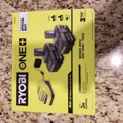 Ryobi 18 Volt One 4 Ah Batteries And Charger Kit 