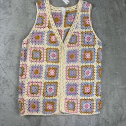 House of Harlow 1960 Crochet Vest One Size NWT