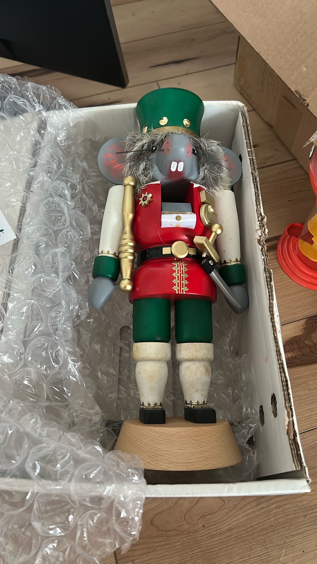 New In Box KG Stracoland Mouse Soldier Hand Crafted Wooden Nutcracker