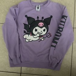 LADIES SLIGHTLY USED KUROMI BY SENARIO SWEATSHIRT SIZE L