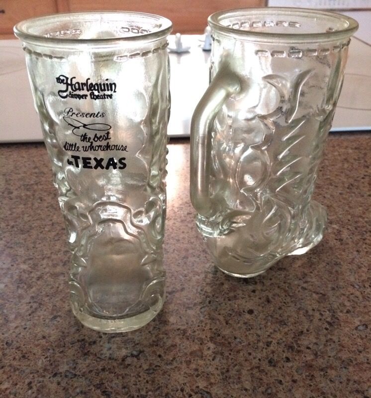 Set of 4 Glass Boot Mugs