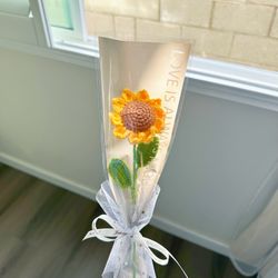 Handmade Crochet Sunflower for Teacher’s Day