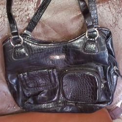 JS Black Leather Bag