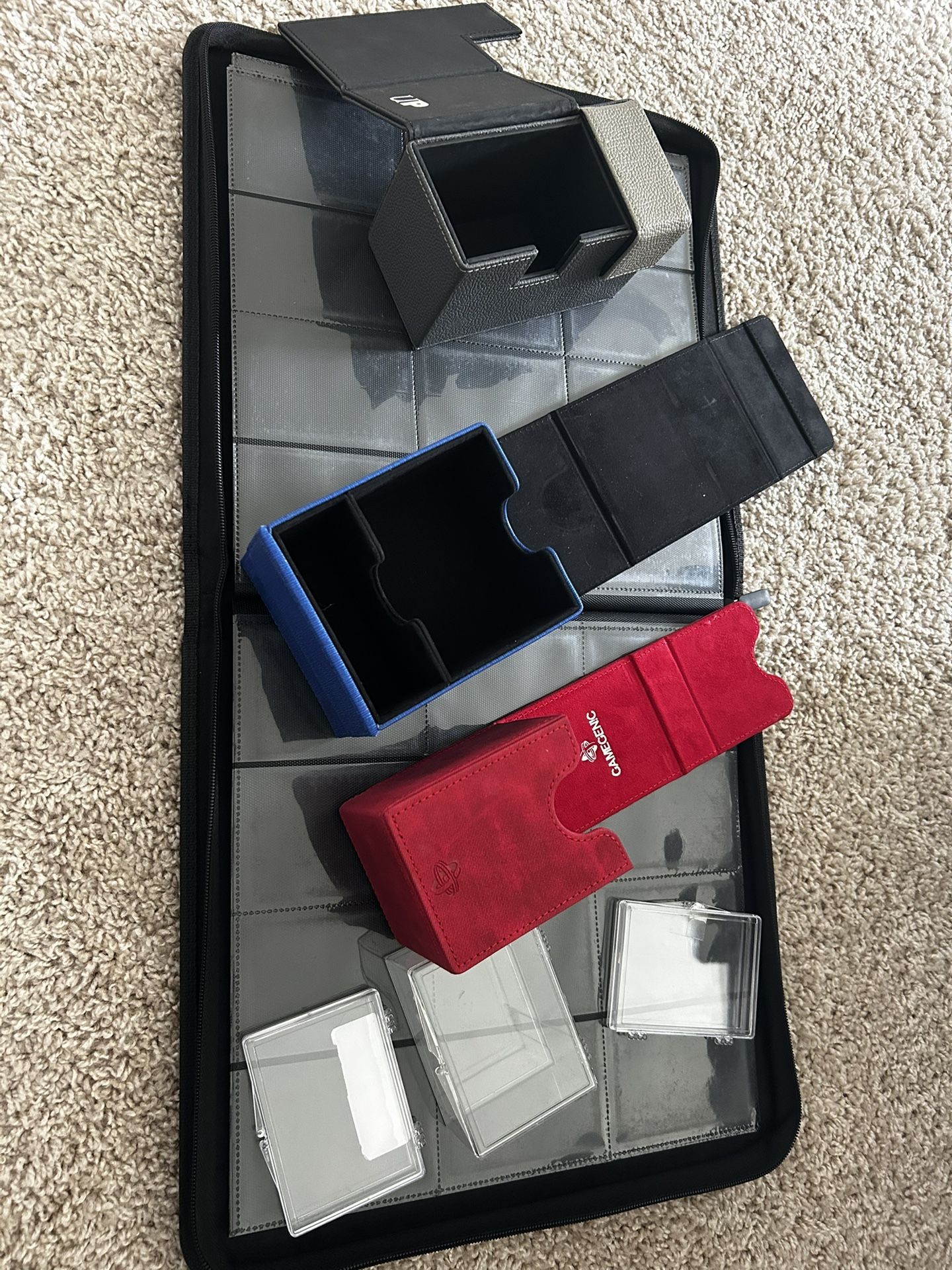 3 Magnetic Deck boxes For Mtg Yugioh Etc Trading Cards