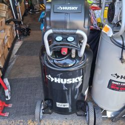 Husky 1.7 HP, 200 PSI, 30 Gal., 5.1 SCFM 90 PSI, Single-Stage, Oil Free Portable Vertical Electric Air Compressor