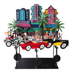1st of 60 Art Deco Limited Edition “South Beach Kool” Metal Kinetic Sculpture by Fredrick Prescott