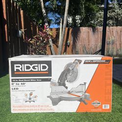 RIDGID 15 Amp Corded 12 inch Dual Bevel Miter Saw with LED