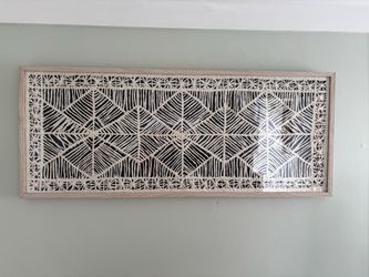 Framed Black and White Geometric Wall Art