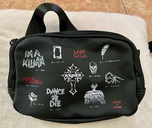 Lady Gaga The Chromatica/Mayhem Graphic Black Cross Bag