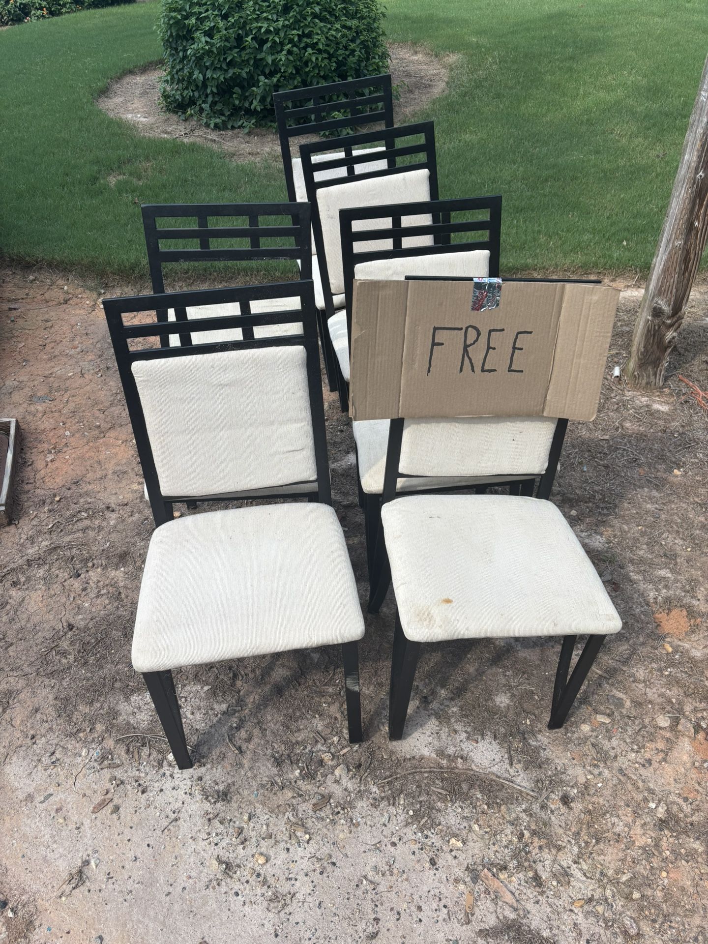 Six Free Metal Chairs