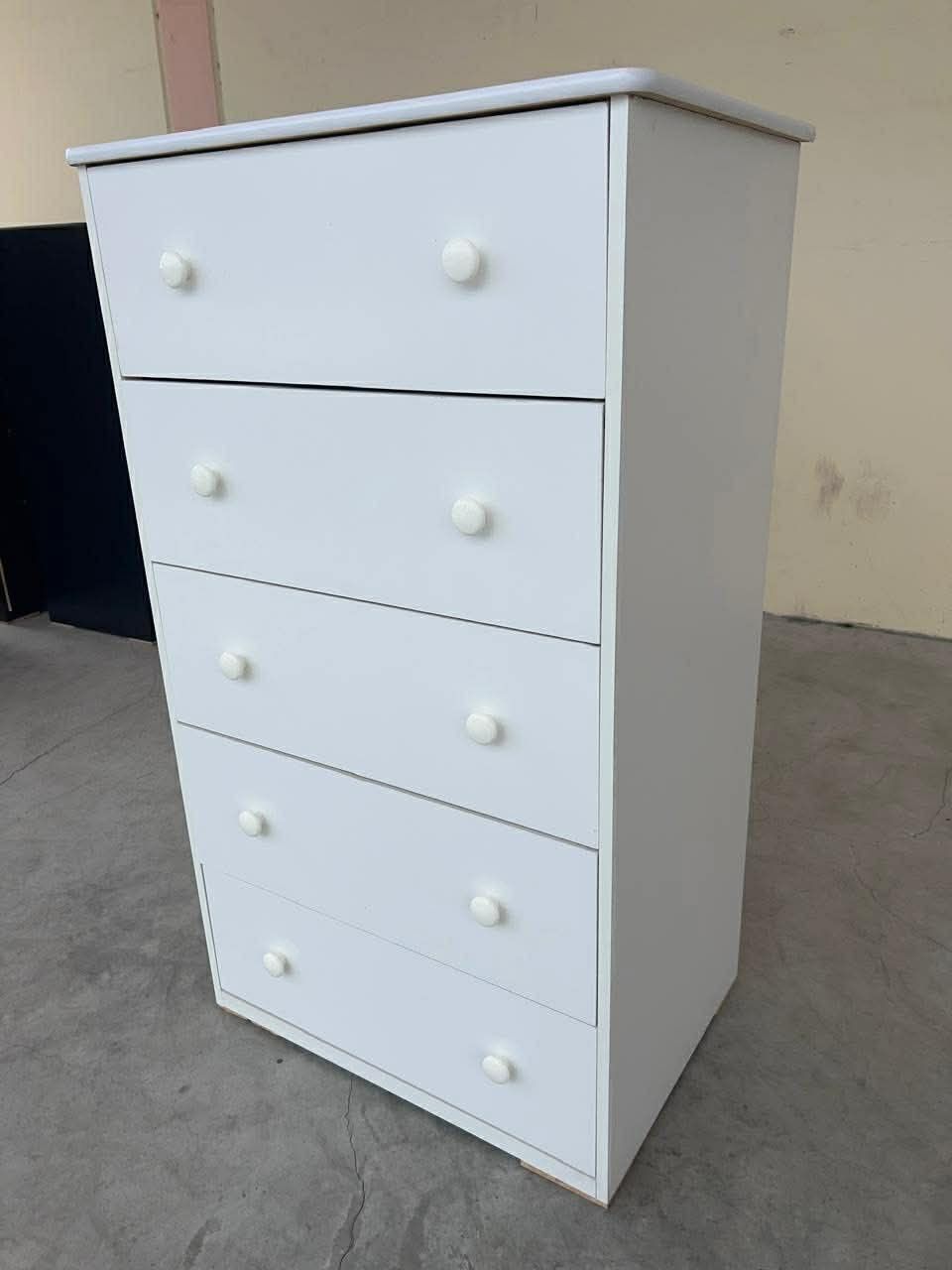 Jumbo 5 Drawer White Color