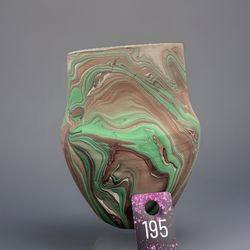 Hall Of Presidents Made In Colorado Spin Paint Vase 7.5” tall