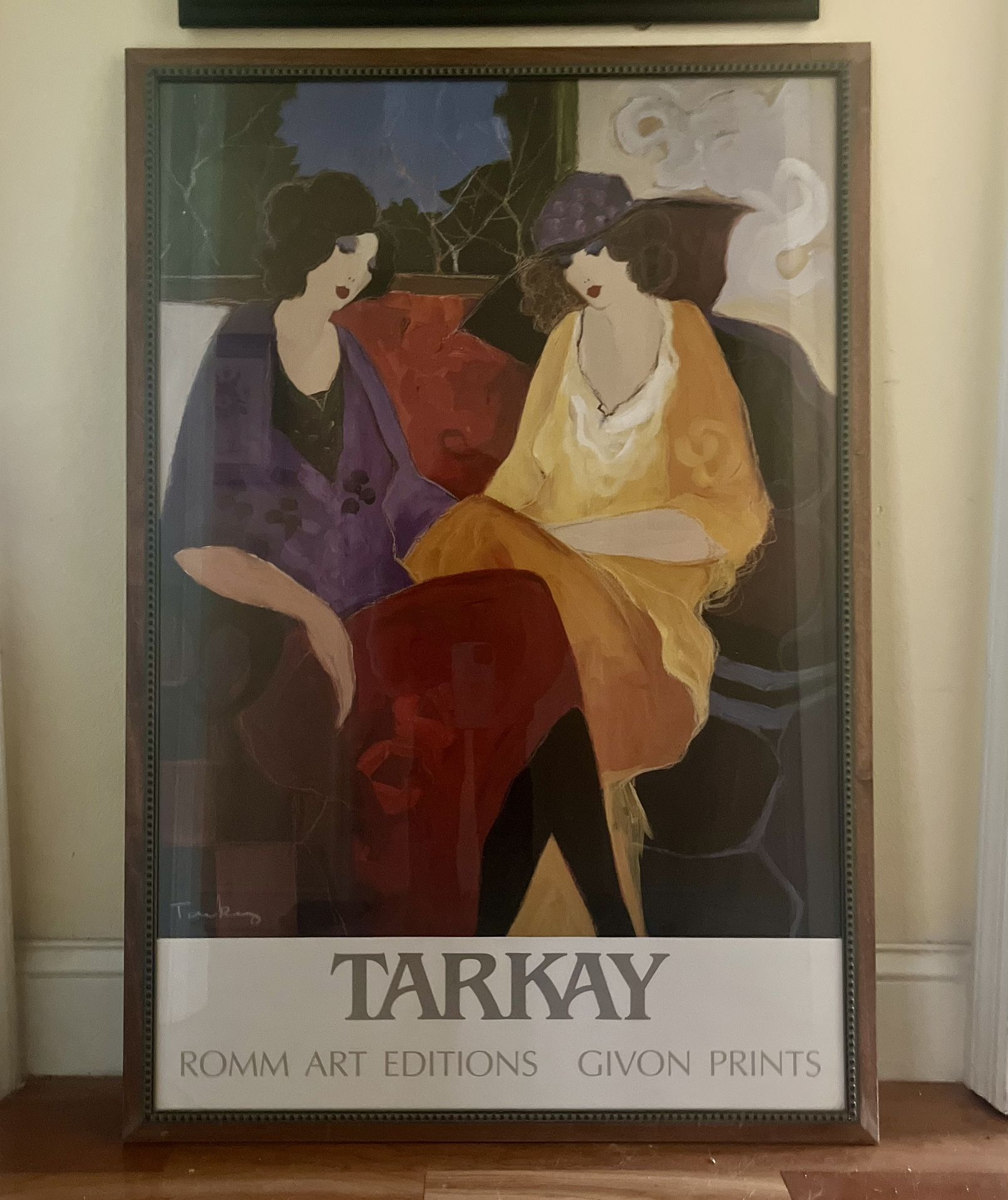 Large Framed Tarkay Art Print 2’x3’