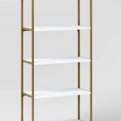 72 in - White and Gold Bookshelf - Target (Loring)