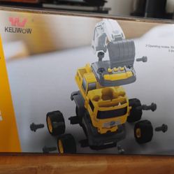 KeliWow DIY Take-Apart Construction Truck Toys 