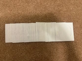 26 White CD/DVD Paper Sleeves with Clear Windows – Disc Storage