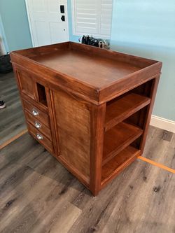 Wood Baby Changing Table with Drawers