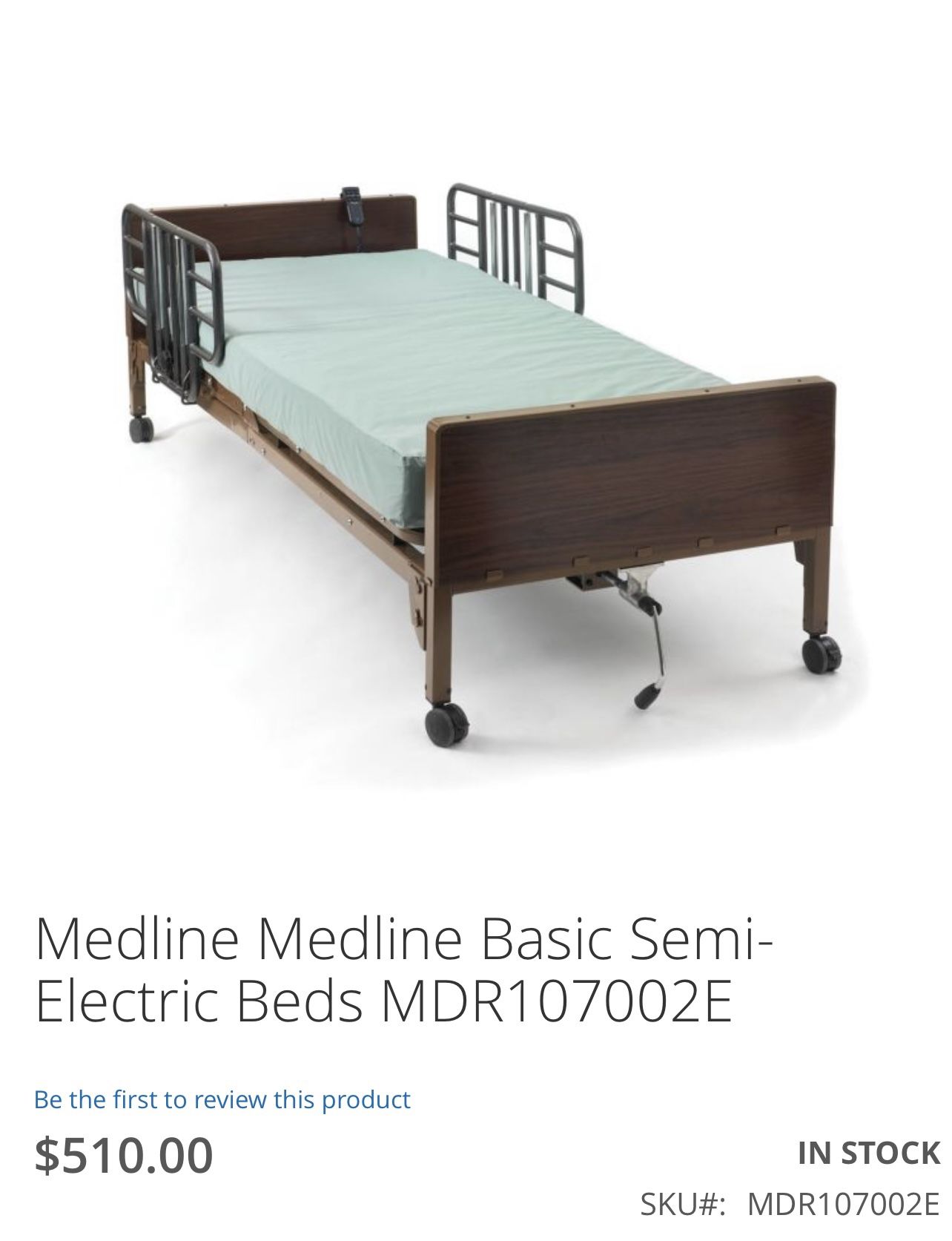 Medline Basic Semi-Electric Bed 