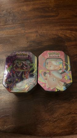 Pokémon Gengar and Clefable tins
