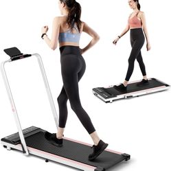  3 in 1 Folding Treadmills for Home, 3.0HP Powerful and Quiet Under Desk Treadmill, 300 lbs Capacity Foldable Walking Pad with Remote Control and Spac