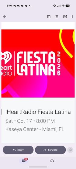 Fiesta Latina October 17th at Kaseya Center Miami, Florida