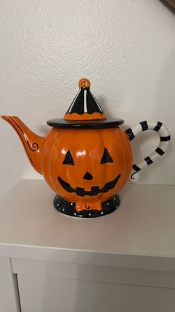Halloween Jack o Lantern teapot