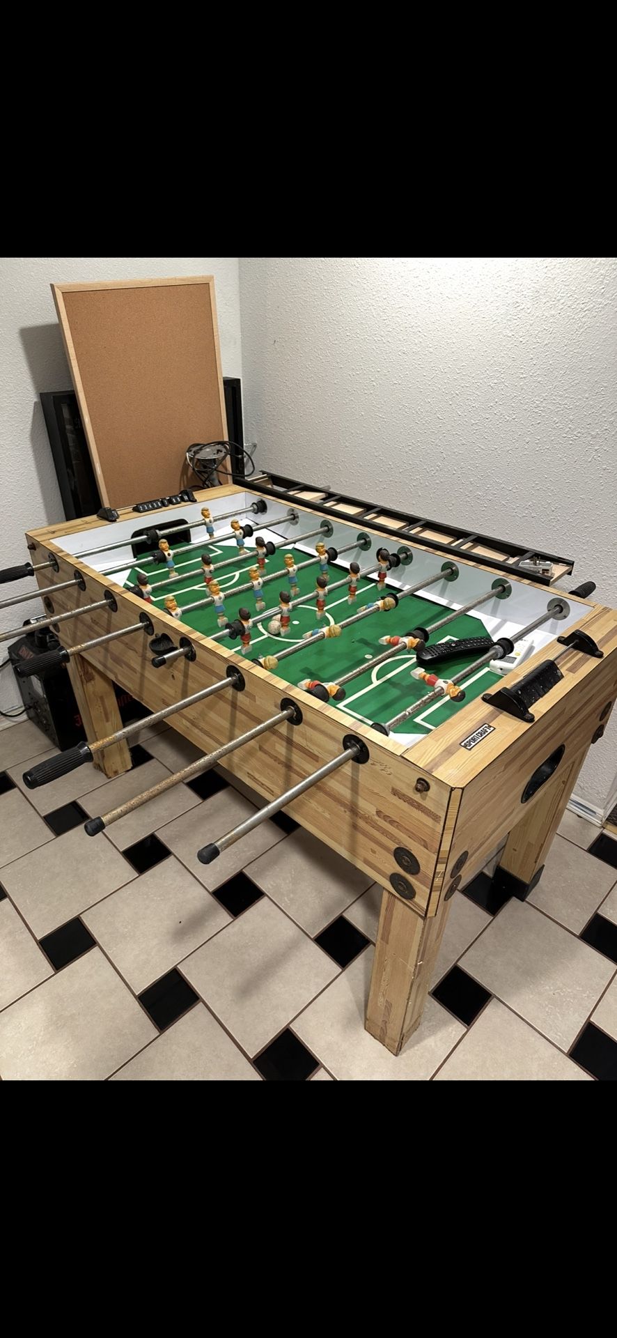 Foosball table.