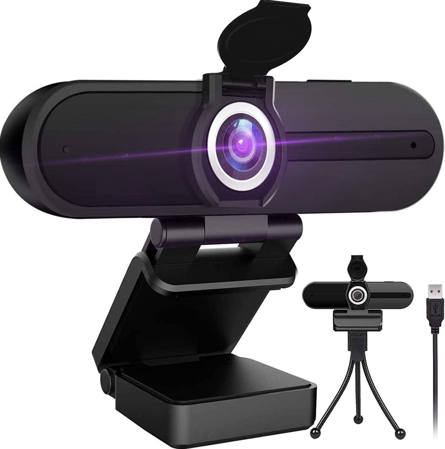 4K Webcam with Microphone,8 Megapixel Webcam,Ultra HD PC Computer Web Camera,Laptop Desktop Camera,USB Webcam with Privacy Cover,Pro Streaming Webcam